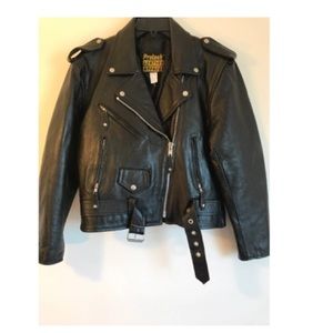 Protech Leather Apparel Black Motorcycle Jacket
